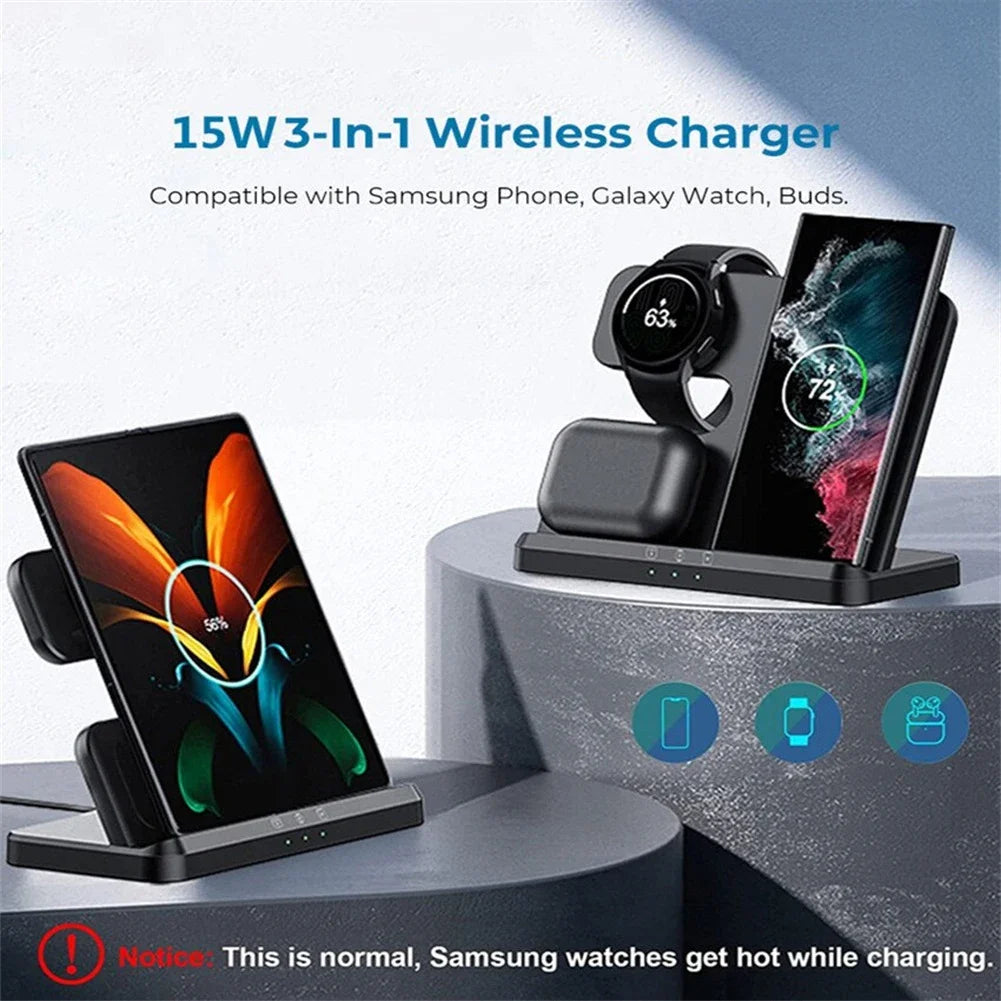 3 In 1 Wireless Charging Station For Wireless Devices