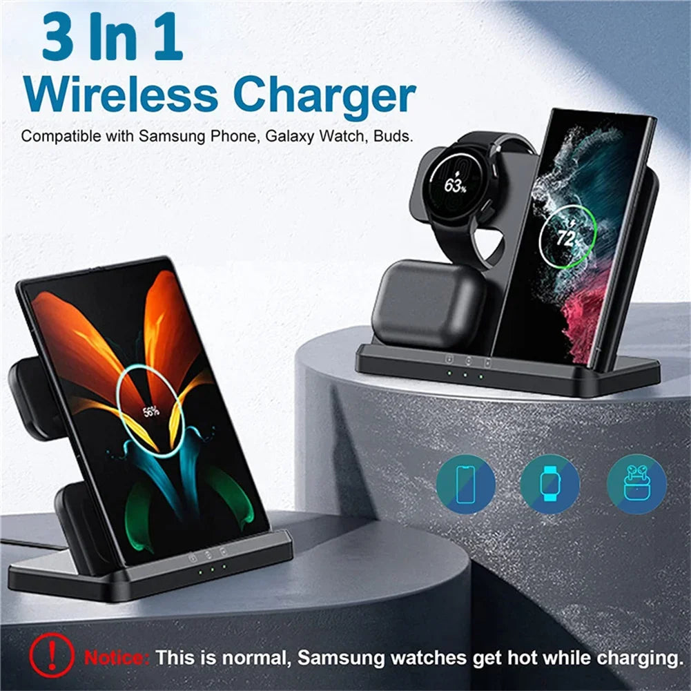 3 In 1 Wireless Charging Station For Wireless Devices