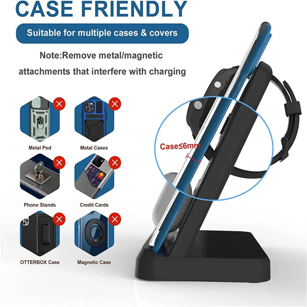 3 In 1 Wireless Charging Station For Wireless Devices