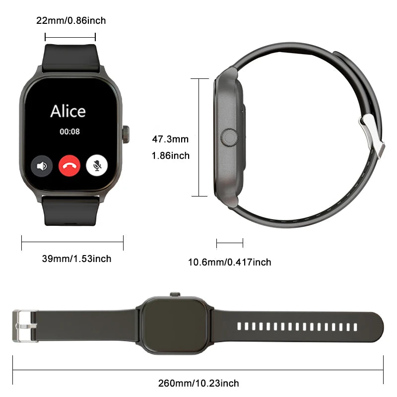 Smart watch with rejection for iPhone/Android