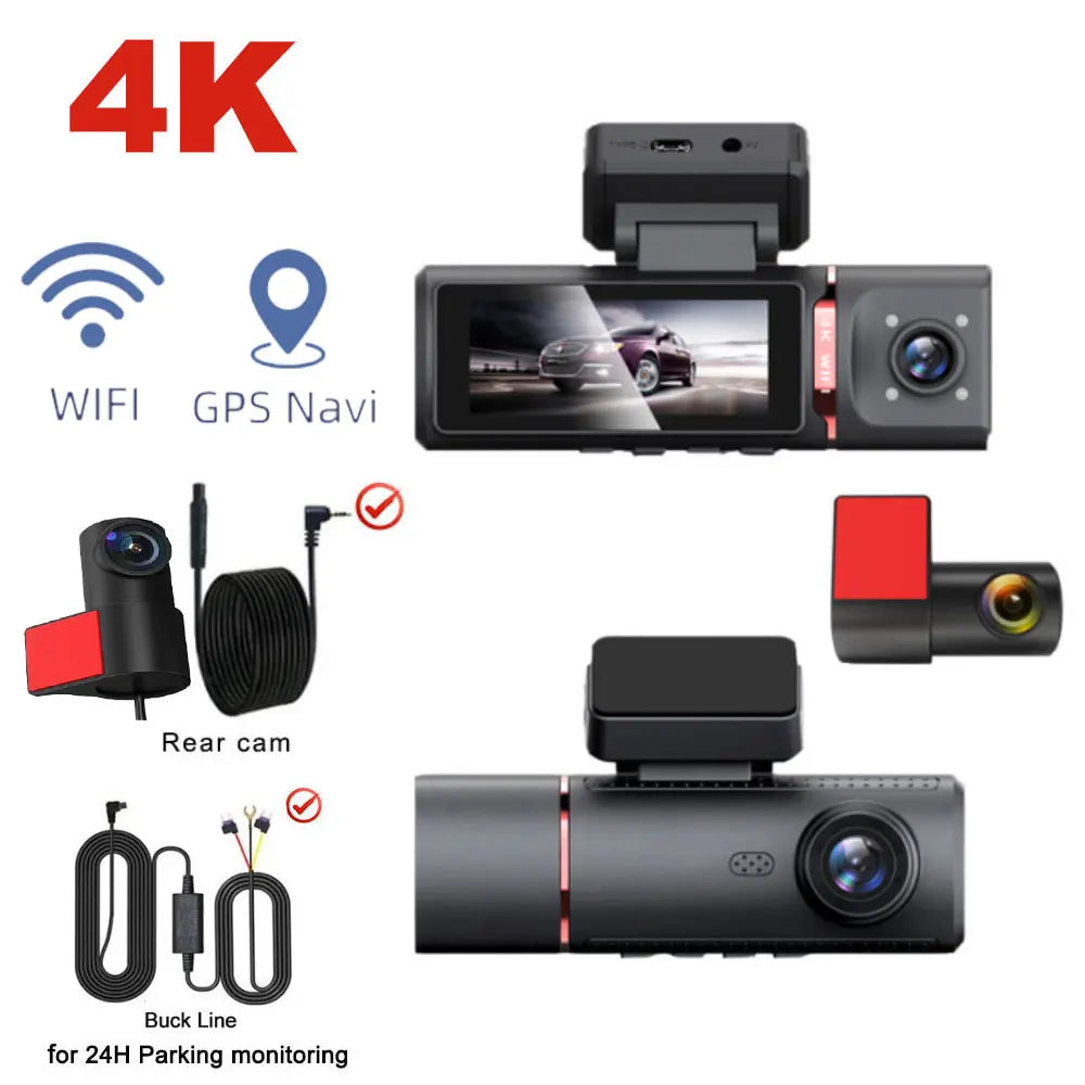 Car Dash Cam with 24h Parking Monitor