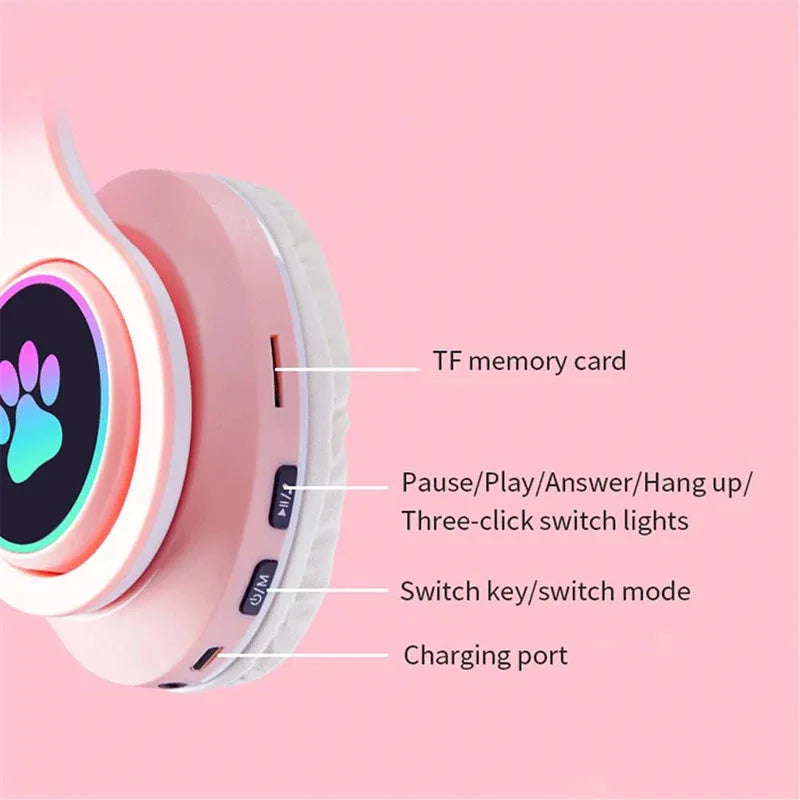 P47M Wireless Headphone with Cat Ears