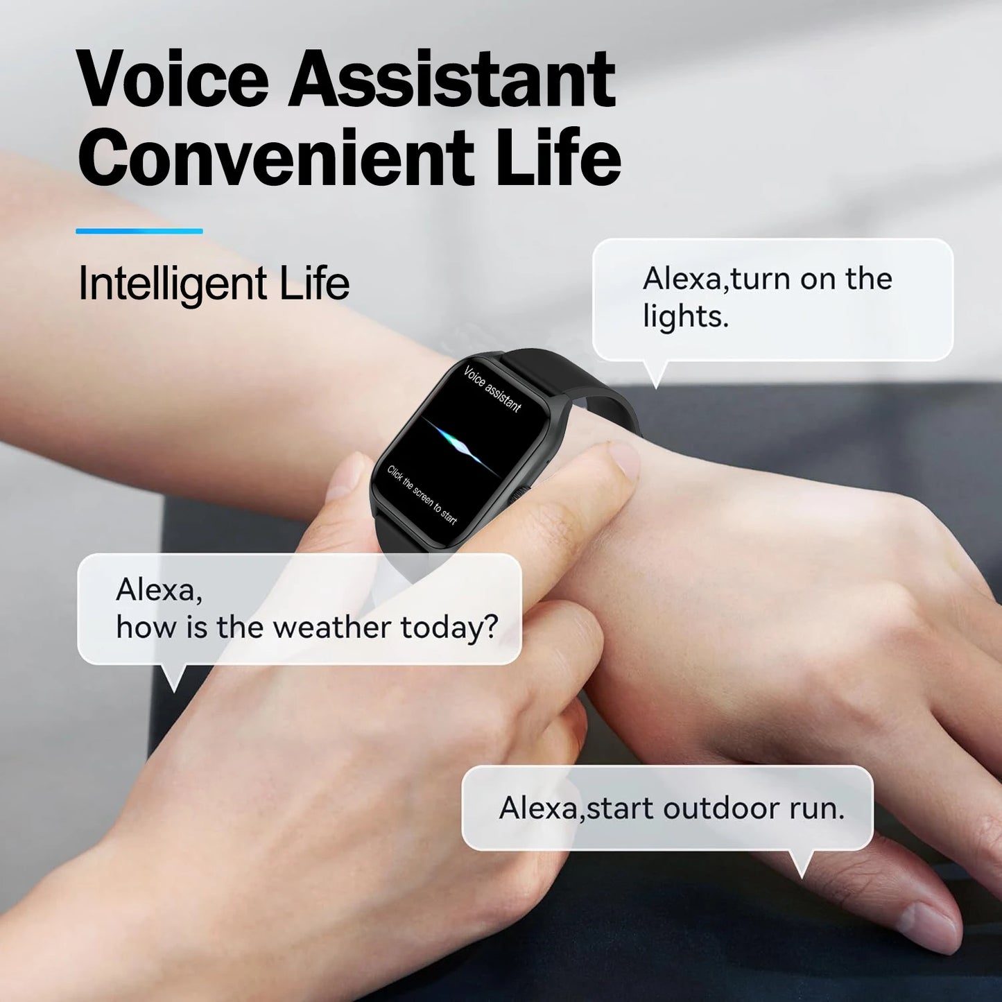 AI Voice Assistant Activity Tracker with 100+Sports/ Sleep