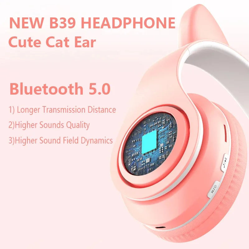 P47M Wireless Headphone with Cat Ears