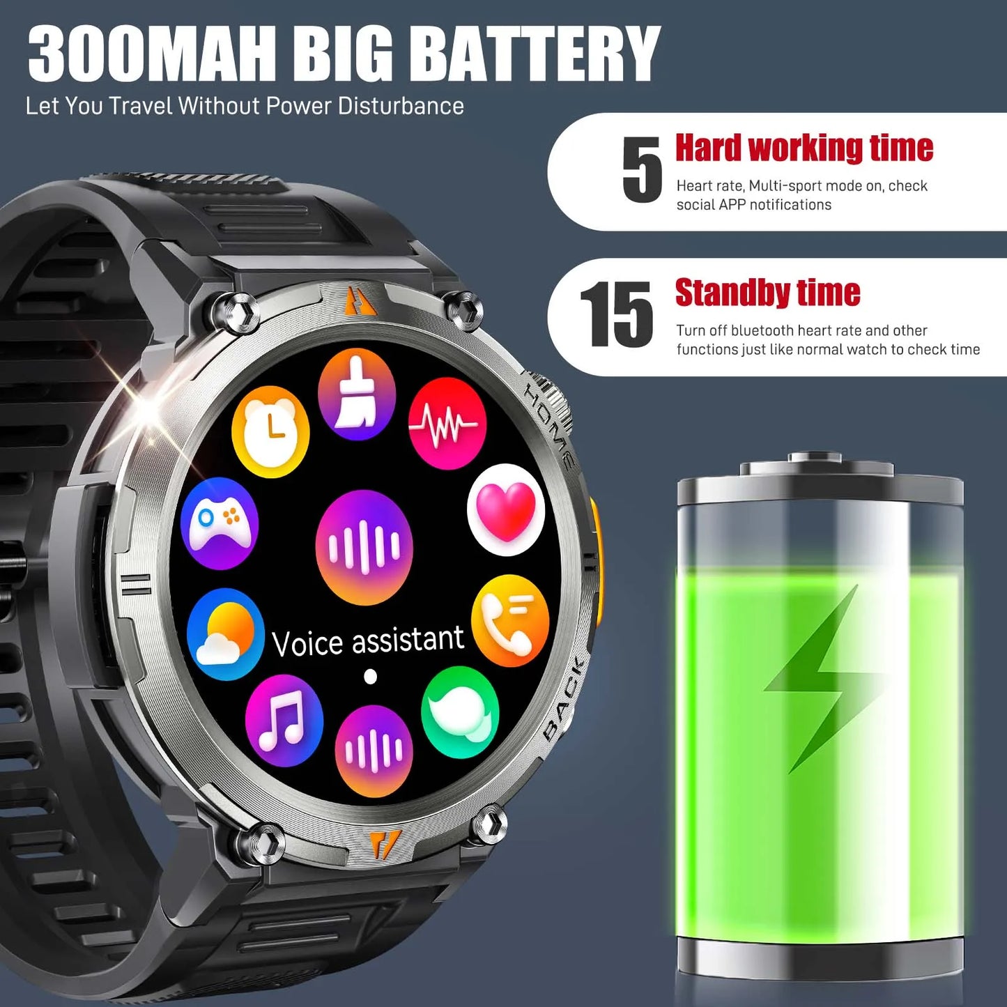 EIGIIS 2024 New KE3 Bluetooth Smart Watch