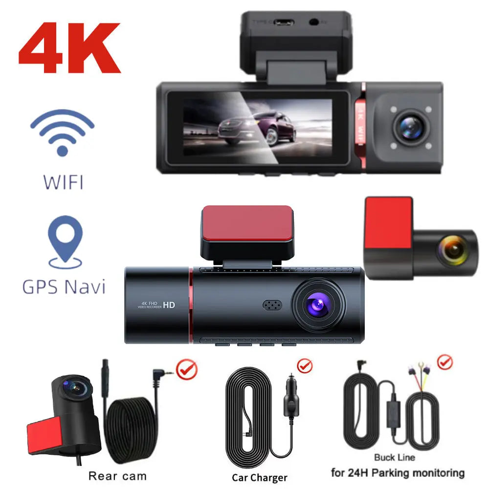 Car Dash Cam with 24h Parking Monitor