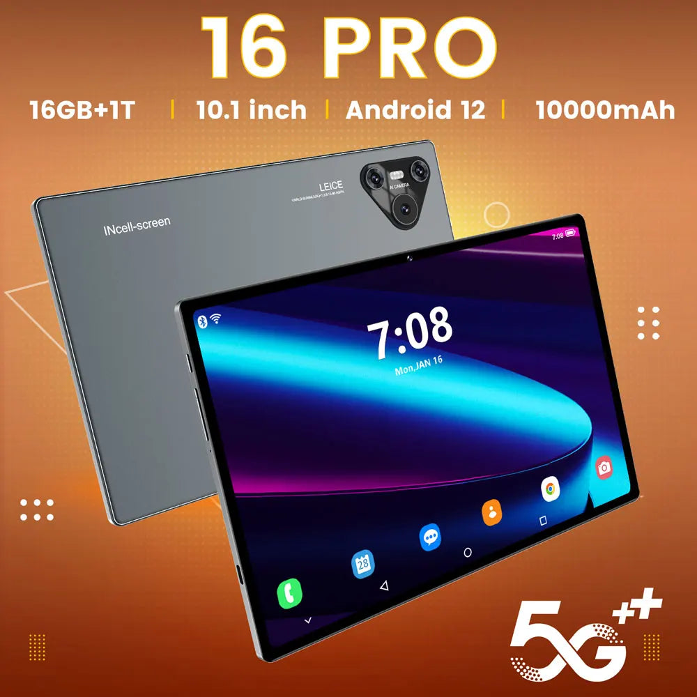 16 Pro Tablet 10inch Android Snapdragon 870 Tablet