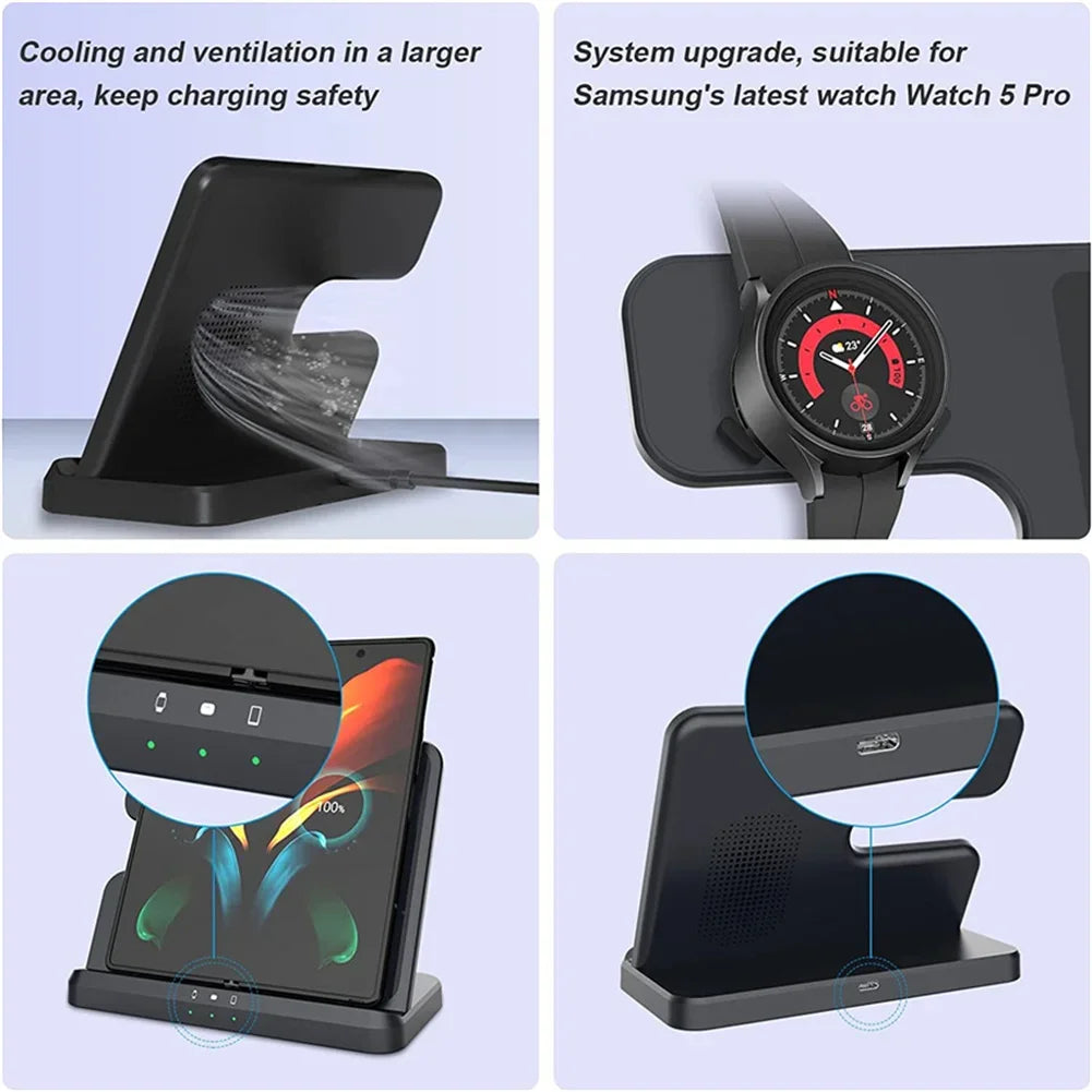 3 In 1 Wireless Charging Station For Wireless Devices