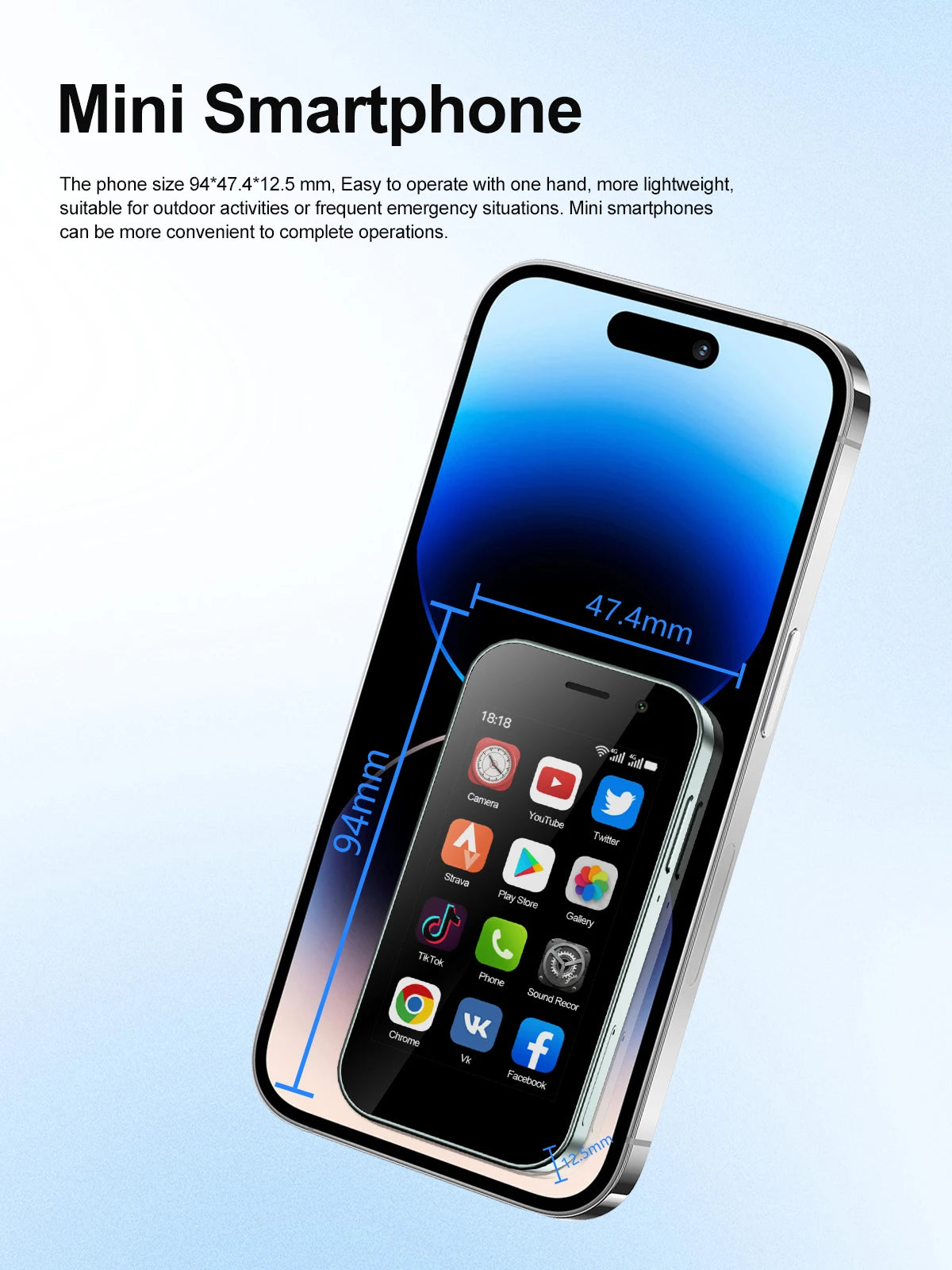 SERVO KING 9000 3.0" HD Mini Smartphone