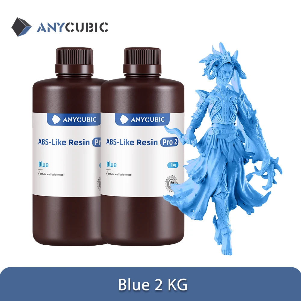 ANYCUBIC ABS Pro 2 Resin 405nm Photosensitive Polyresin High Precision with Minimal Shrinkage for LCD 3D Printer
