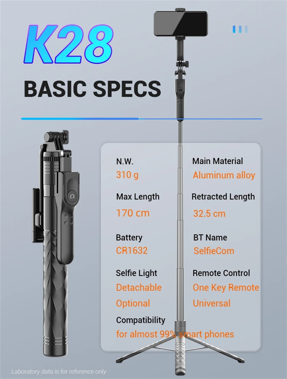 FANGTUOSI 1750mm Tripod Stand For Smartphones