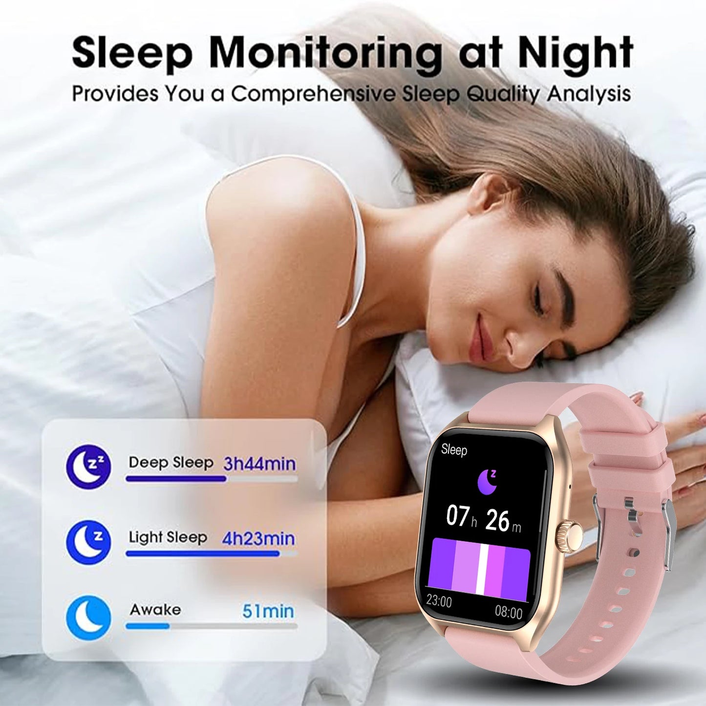 AI Voice Assistant Activity Tracker with 100+Sports/ Sleep