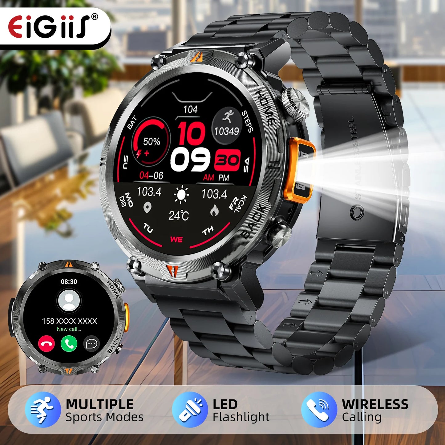 EIGIIS 2024 New KE3 Bluetooth Smart Watch