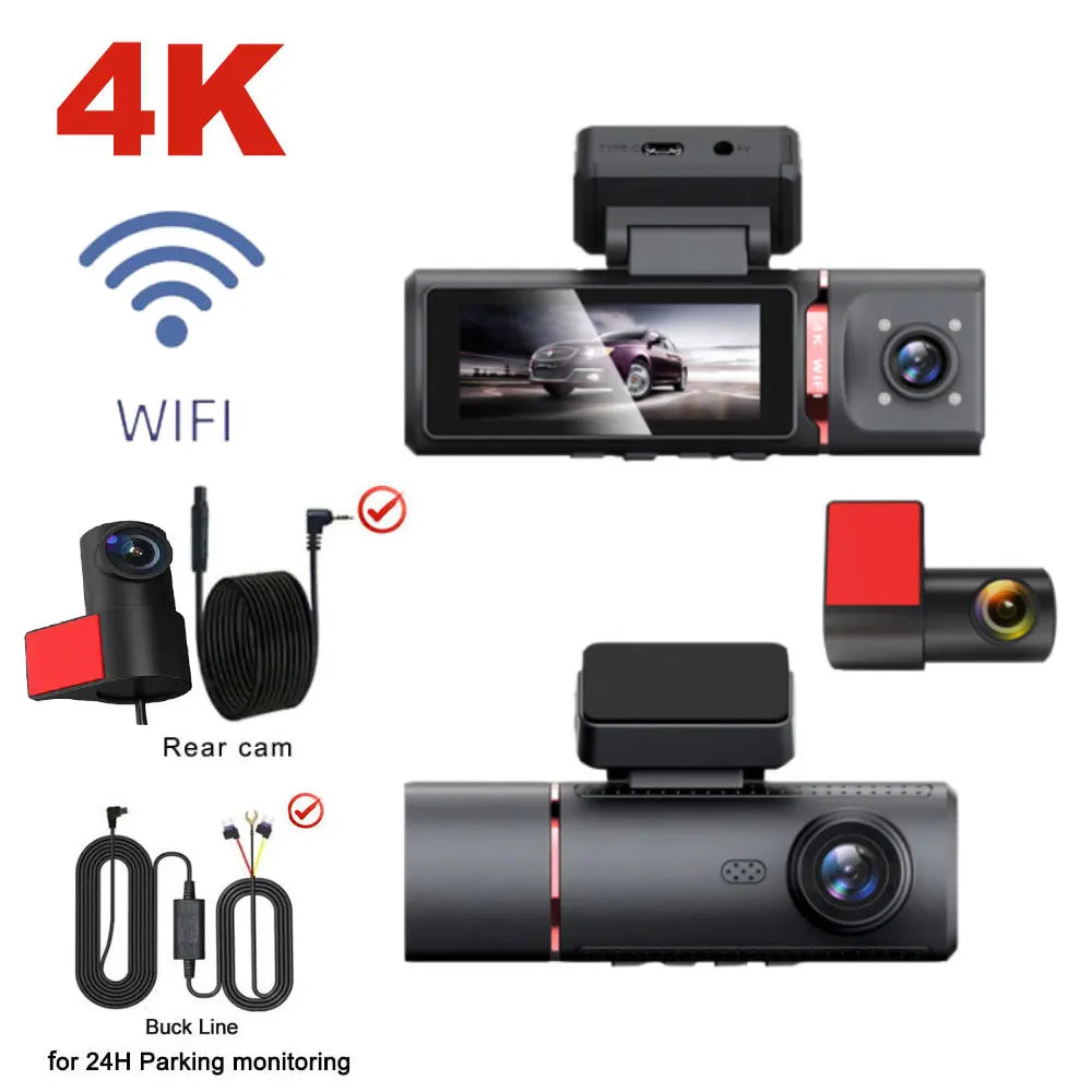 Car Dash Cam with 24h Parking Monitor