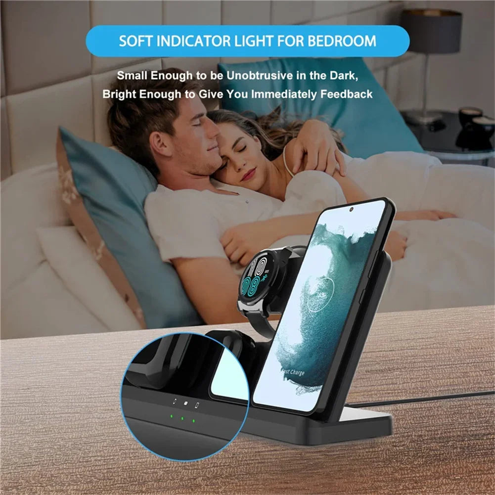 3 In 1 Wireless Charging Station For Wireless Devices