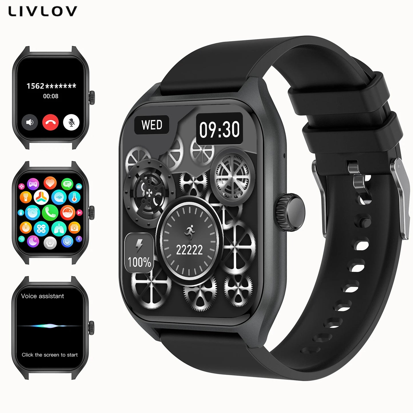 AI Voice Assistant Activity Tracker with 100+Sports/ Sleep