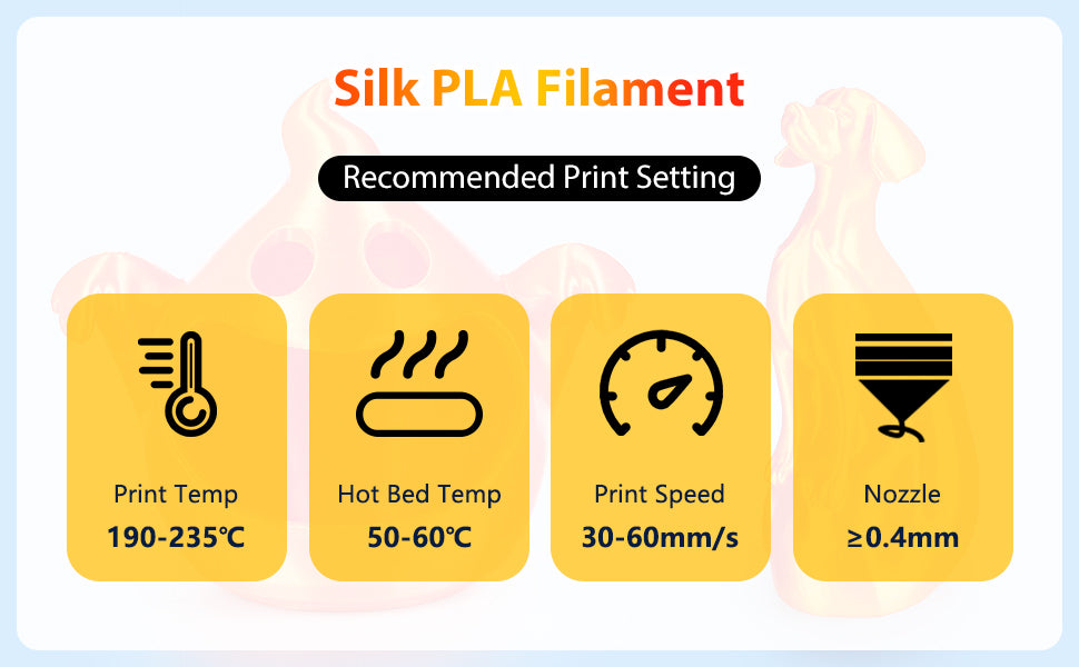 Tri-Color Silk PLA 3D Printer Filament