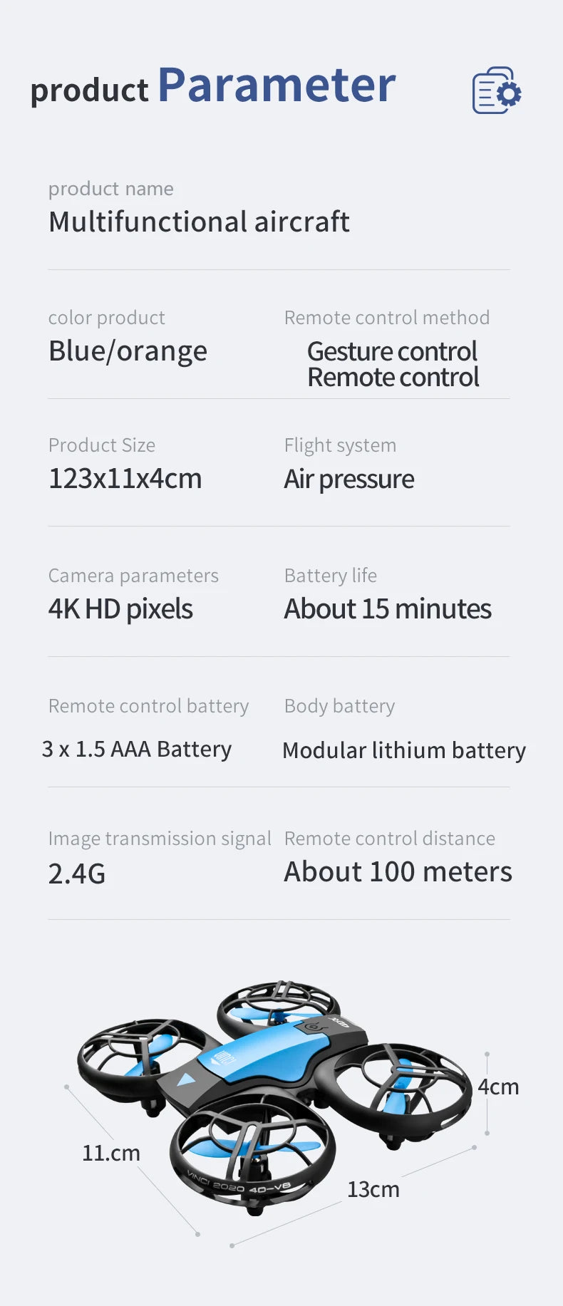 V8 New Mini Drone 4K 1080P Drone