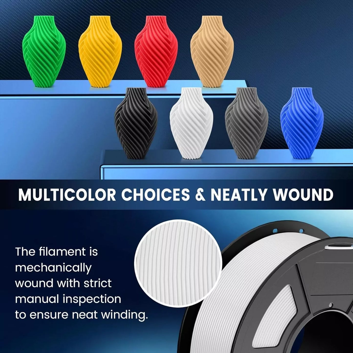 JAYO 3D PETG / HS Matte PETG / HS PLA matte  Printer Filament 1.75mm 3D Printer Filament 1.1KG/Roll Neatly Wound PLA for 3D