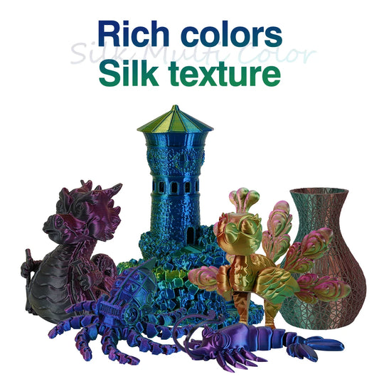 10 kg Tri-Color Silk PLA Filament 3 Color for 3D Printing