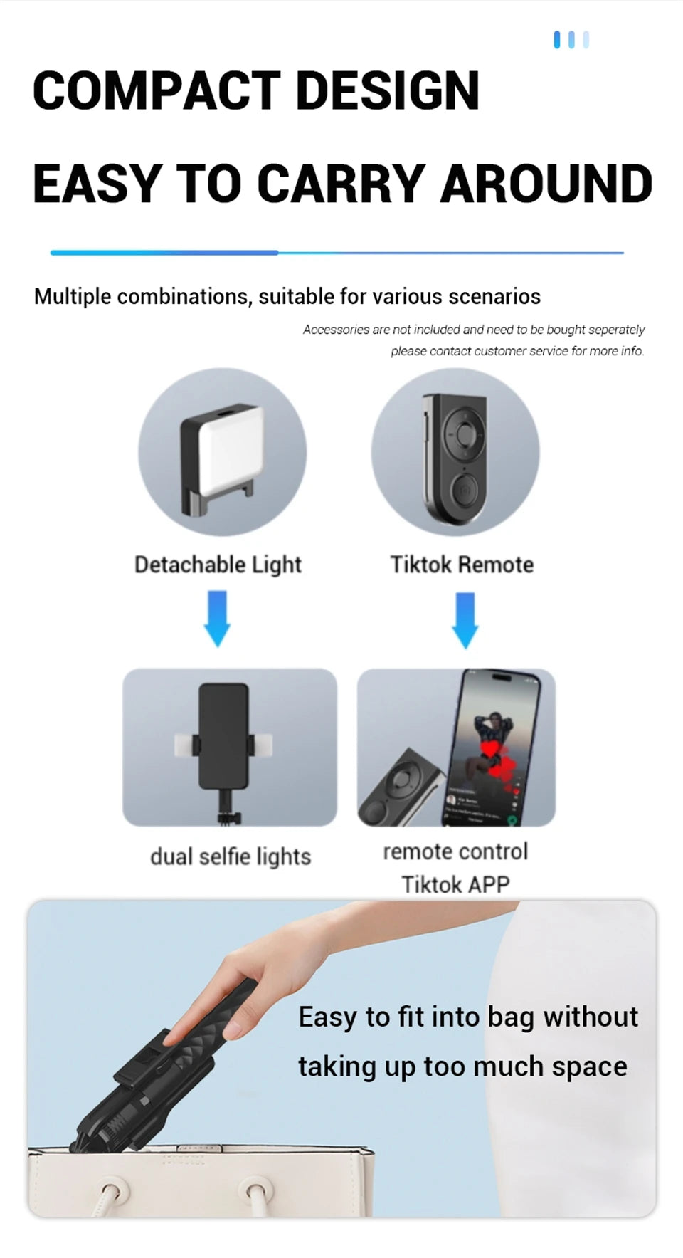 FANGTUOSI 1750mm Tripod Stand For Smartphones