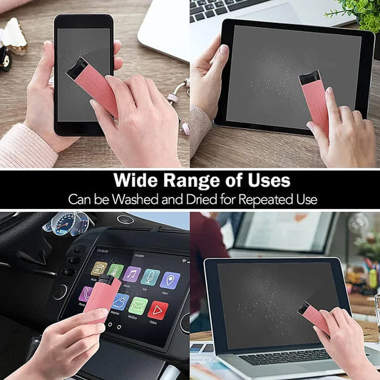 Mini Screen Cleaner Spray and Polishing Cloth Brush Set for Mobile Devices