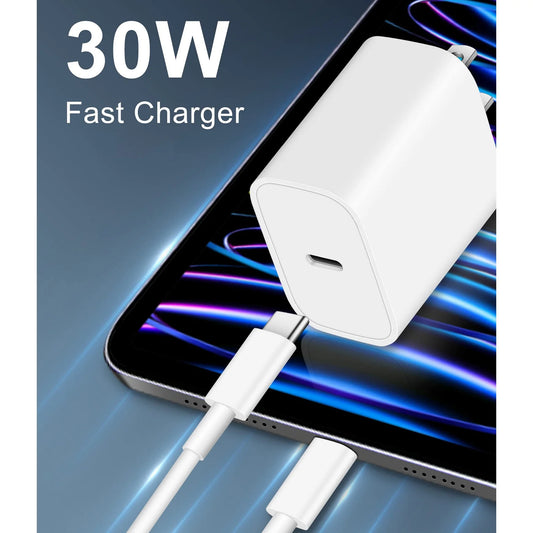 PD 30W Fast Charger USB C - 3 Pack