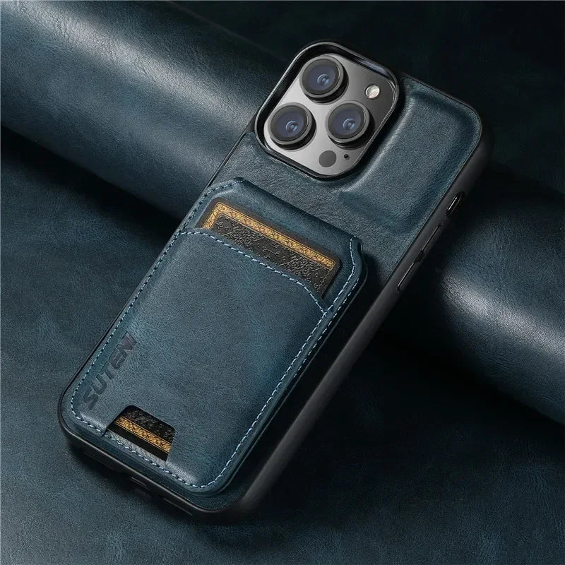 Luxury Wallet Phone Case Card Holder For iPhone 11+