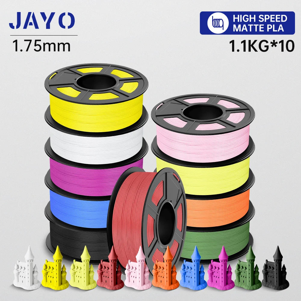 JAYO 3D PETG / HS Matte PETG / HS PLA matte  Printer Filament 1.75mm 3D Printer Filament 1.1KG/Roll Neatly Wound PLA for 3D