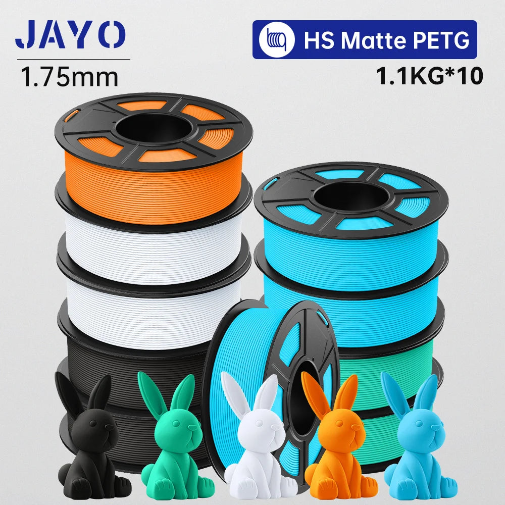 JAYO 3D PETG / HS Matte PETG / HS PLA matte  Printer Filament 1.75mm 3D Printer Filament 1.1KG/Roll Neatly Wound PLA for 3D