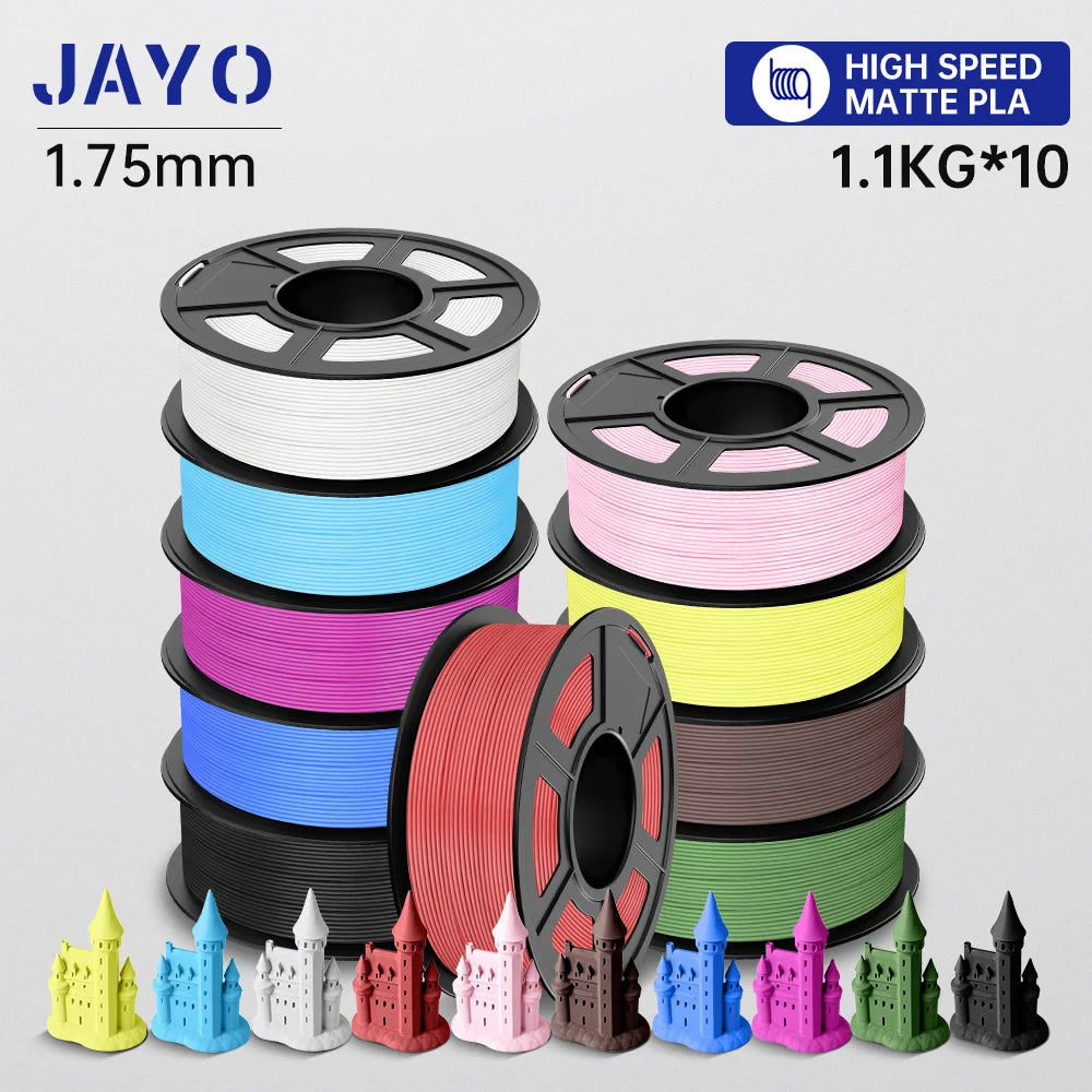 JAYO 3D PETG / HS Matte PETG / HS PLA matte  Printer Filament 1.75mm 3D Printer Filament 1.1KG/Roll Neatly Wound PLA for 3D