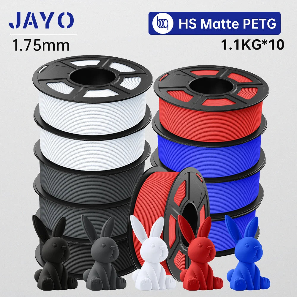 JAYO 3D PETG / HS Matte PETG / HS PLA matte  Printer Filament 1.75mm 3D Printer Filament 1.1KG/Roll Neatly Wound PLA for 3D