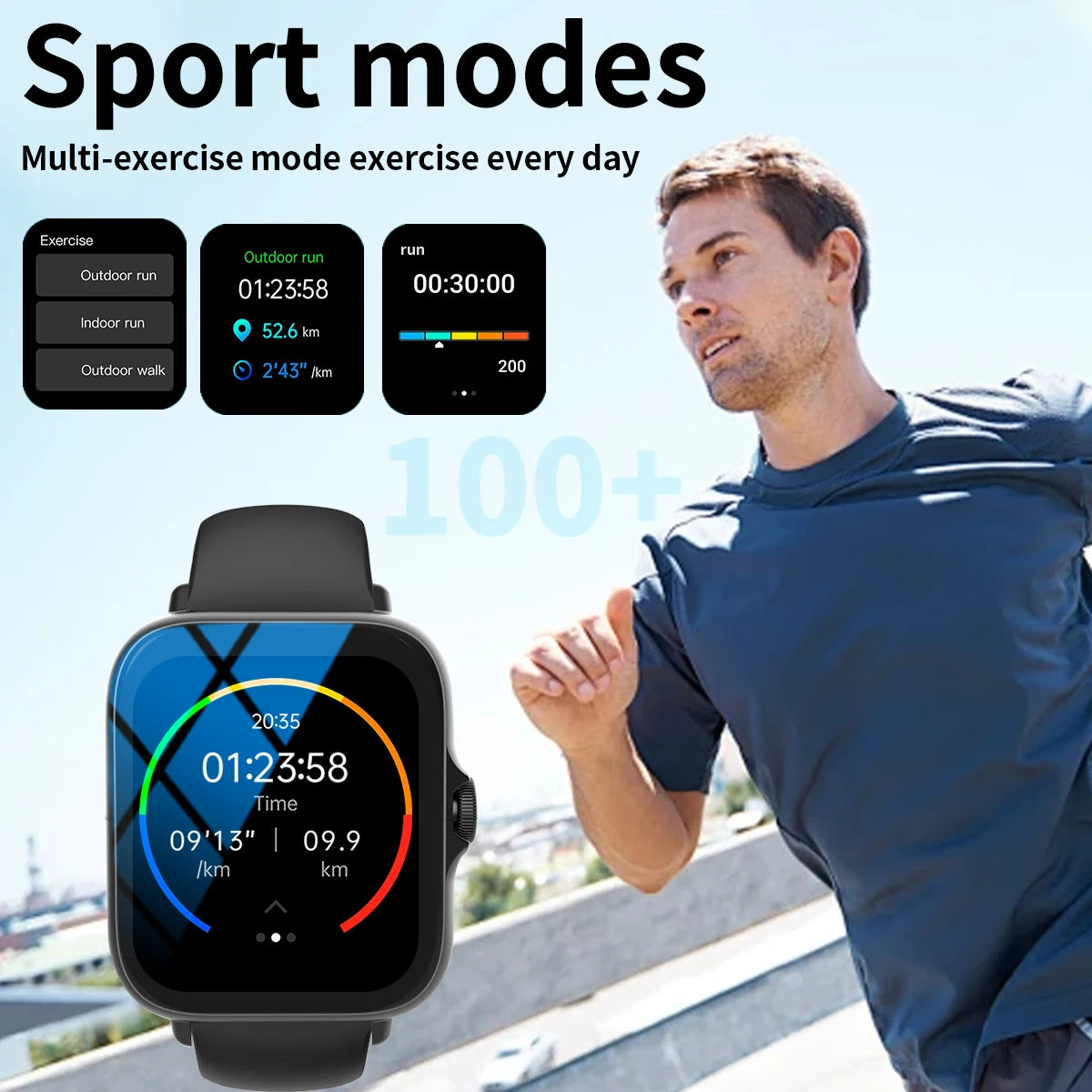 Smart watch, multi-sport mode, suitable for men and women.