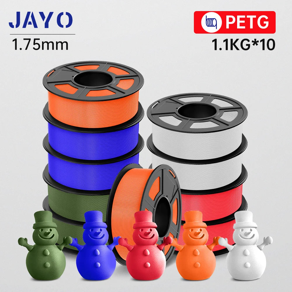 JAYO 3D PETG / HS Matte PETG / HS PLA matte  Printer Filament 1.75mm 3D Printer Filament 1.1KG/Roll Neatly Wound PLA for 3D