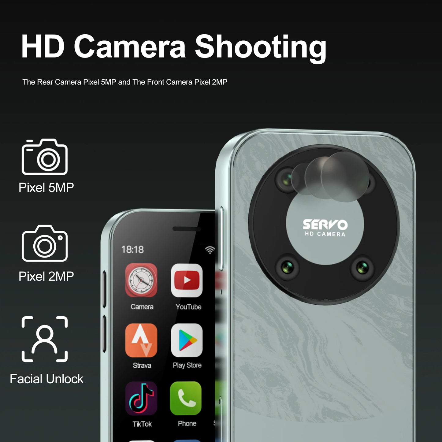 SERVO KING 9000 3.0" HD Mini Smartphone