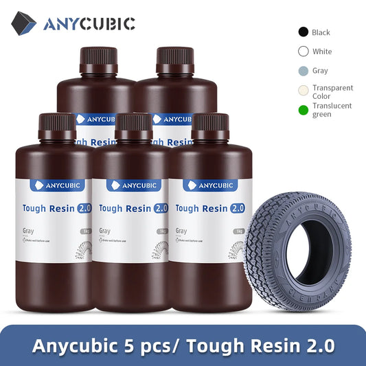 ANYCUBIC Tough Resin 2.0 405nm UV Resin For LCD 3D Printer Toughness High Precision Material For Photon Mono M7 Pro 5kg