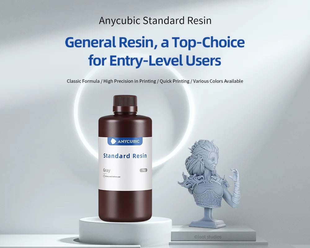 ANYCUBIC Newest HD Gray Resin 405nm UV Resin For Photon 3D Printer High Precision UV Photopolymer Resin