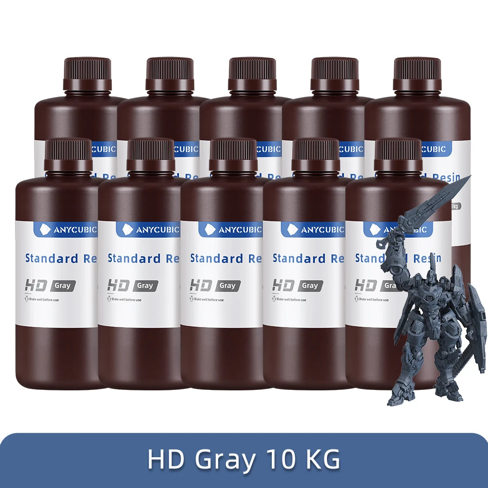 ANYCUBIC Newest HD Gray Resin 405nm UV Resin For Photon 3D Printer High Precision UV Photopolymer Resin