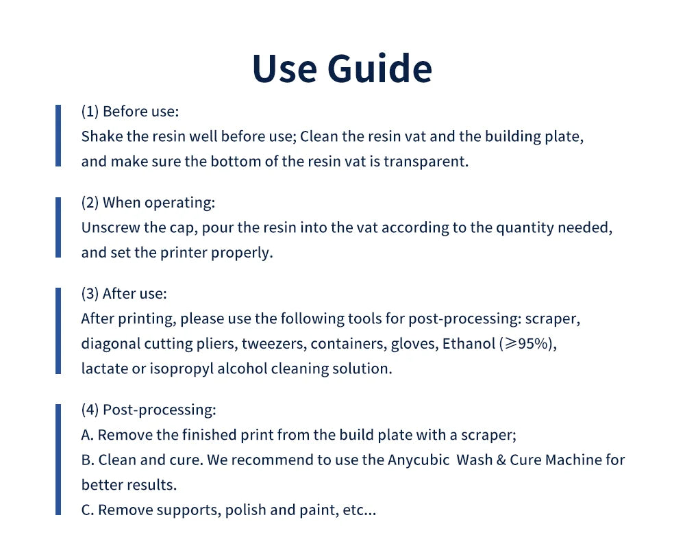 ANYCUBIC High Transparency UV Resin  3d Printing Clear Materials