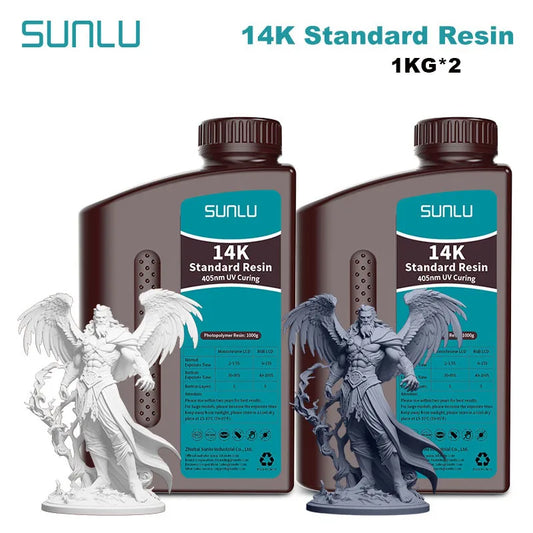 SUNLU 14K Standard Resin 405nm UV Resin 2KG 1KG/Bottle For LCD 3D Printer Material Print Easy to Print Good Precision Fast Ship