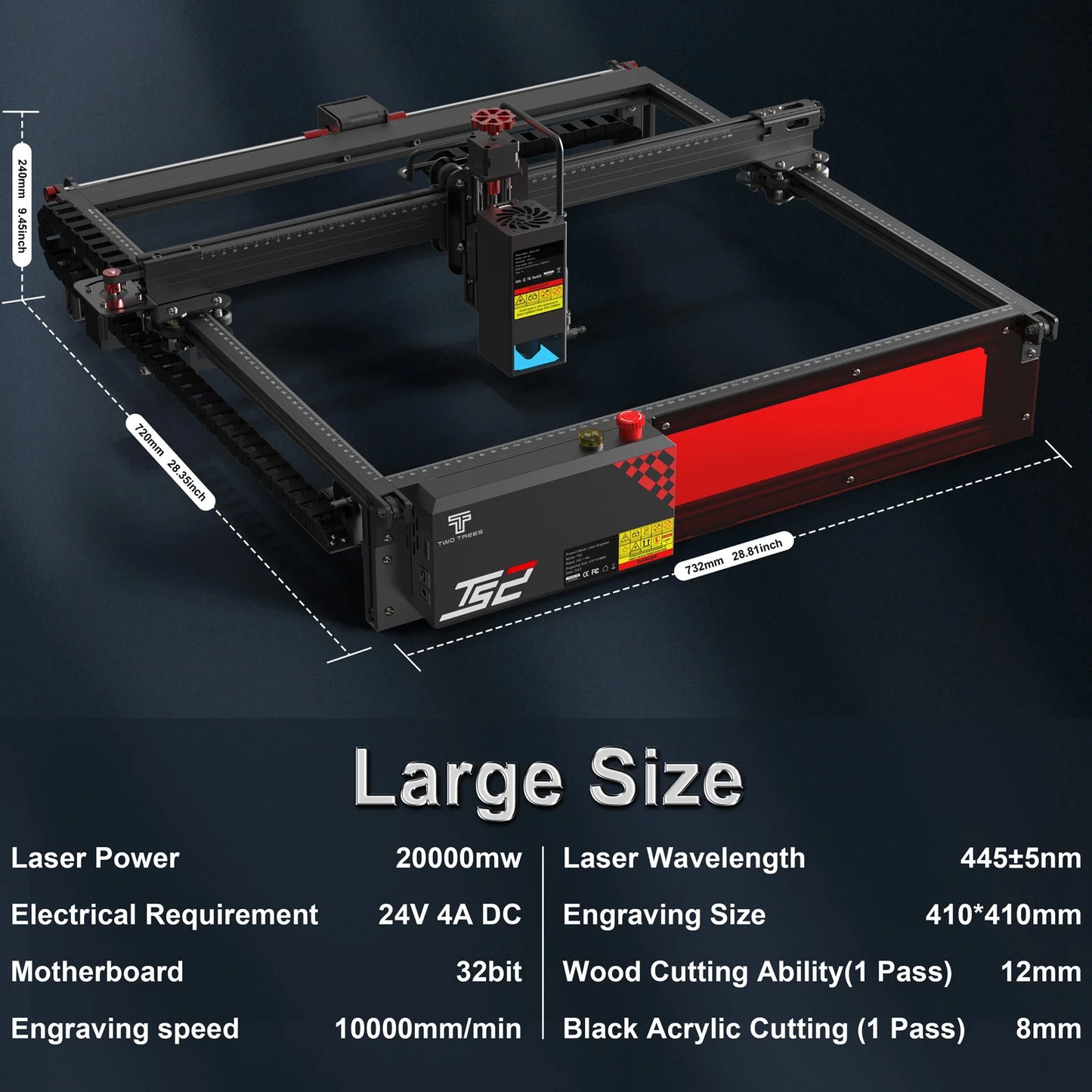 TWOTREES TS2 Metal Laser Cutter Engraver