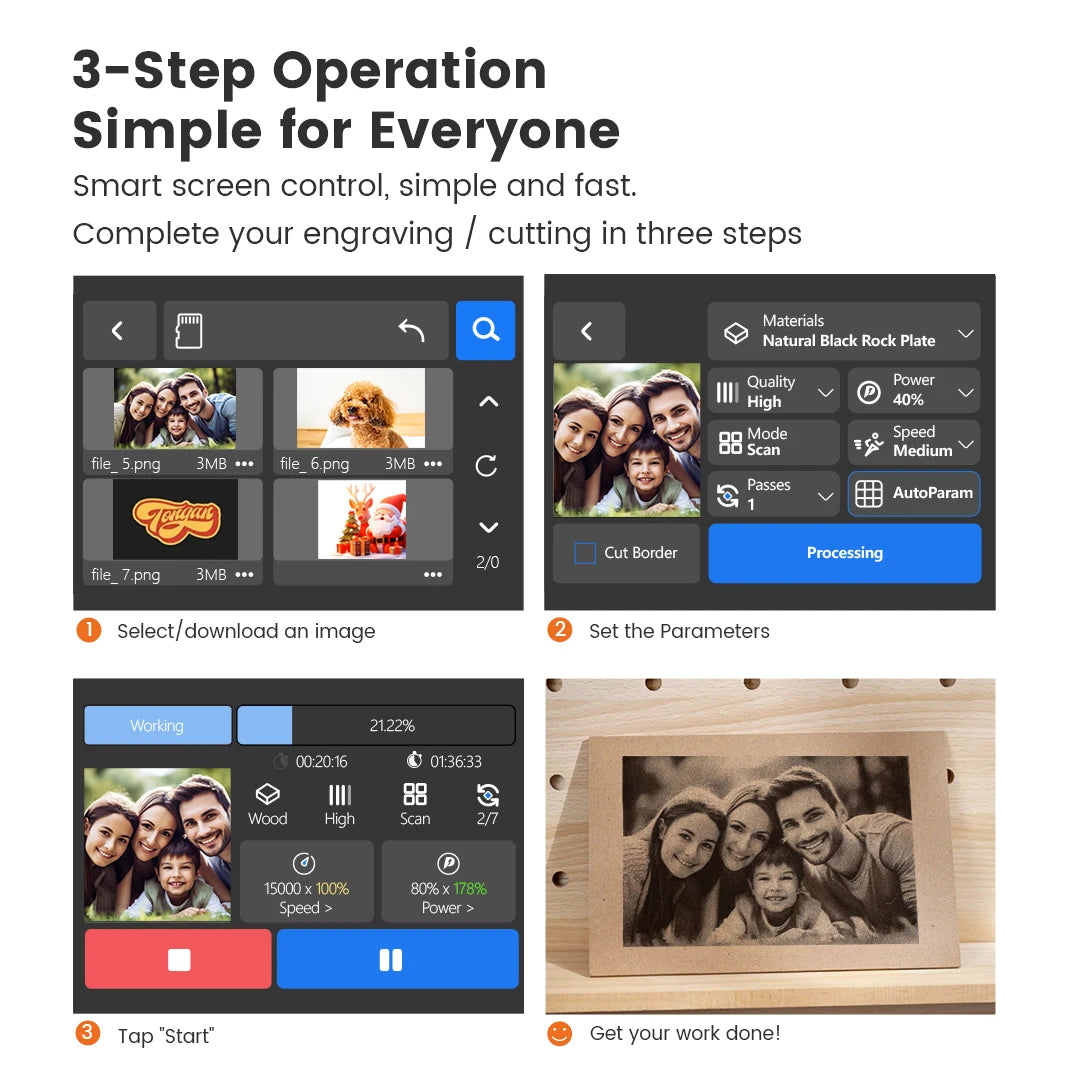 AlgoLaser Alpha MK2 20W Powerful Laser Engraver Set CNC Laser Cutter DIY Tools with Air Pump Honeycomb Work Table Rotary Roller