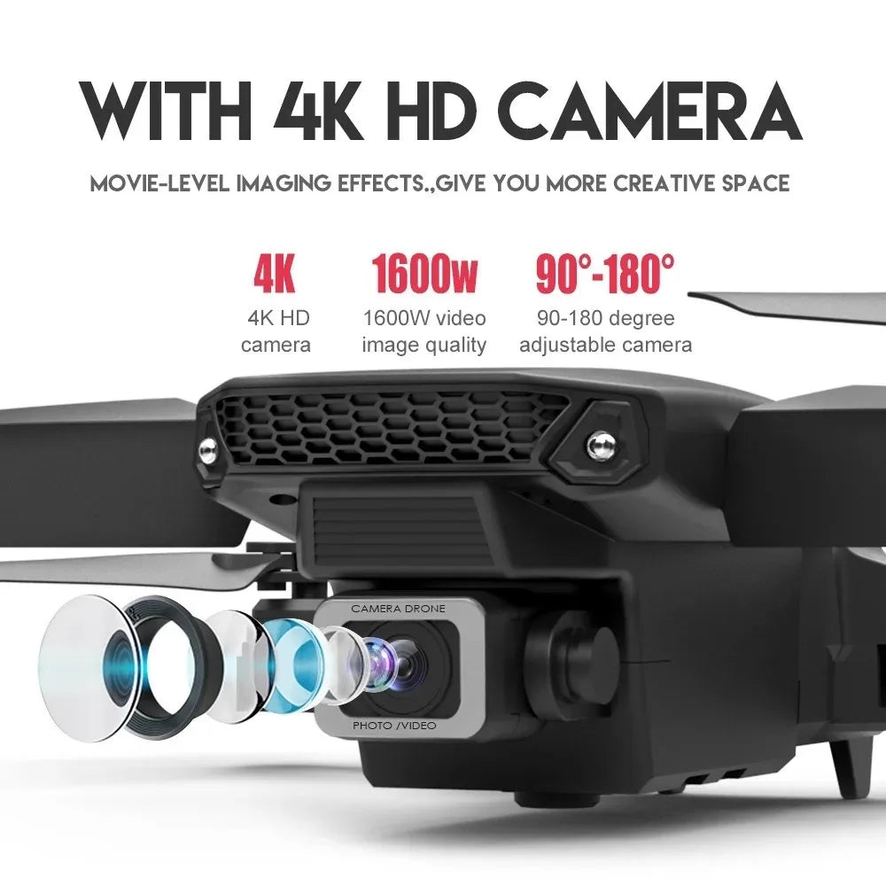 E88Pro RC Drone 4K With 3 Batteries