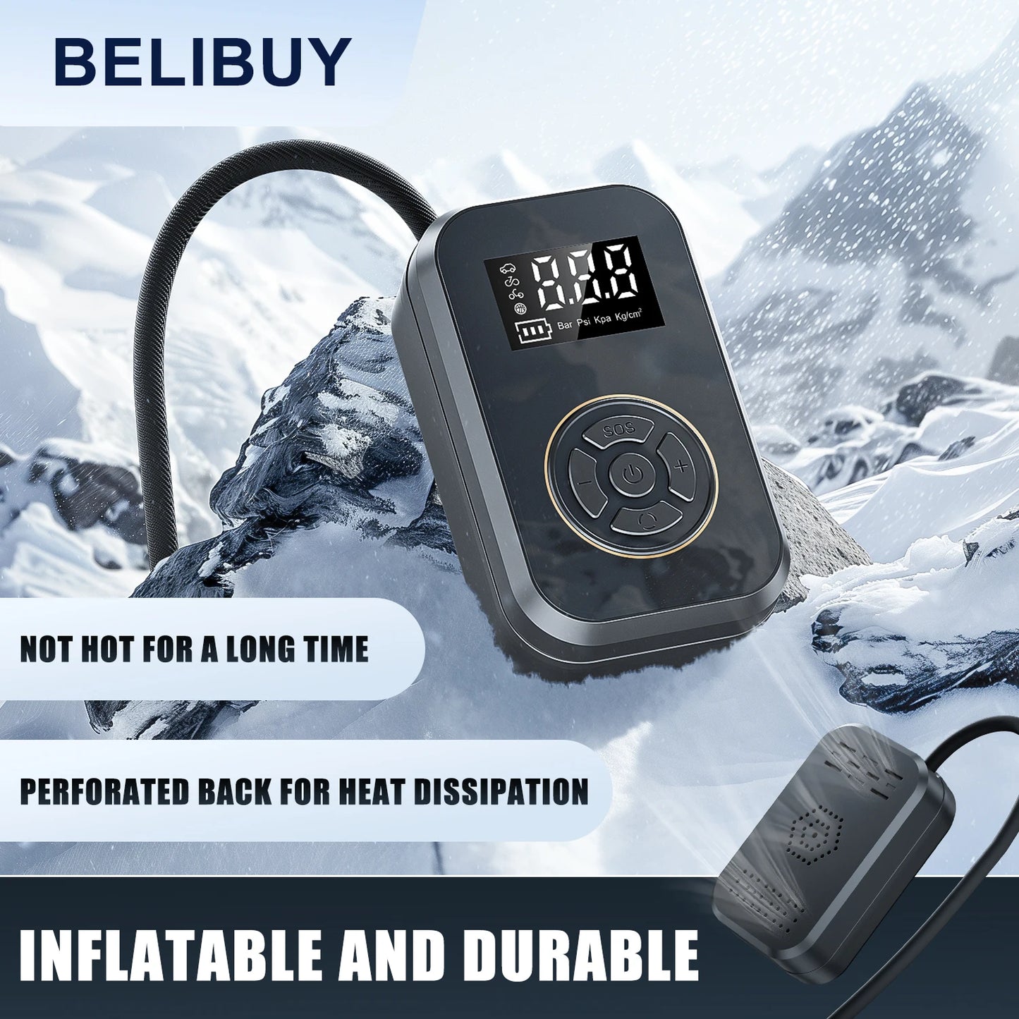 BELIBUY Mini Portable Tire Inflator Pump