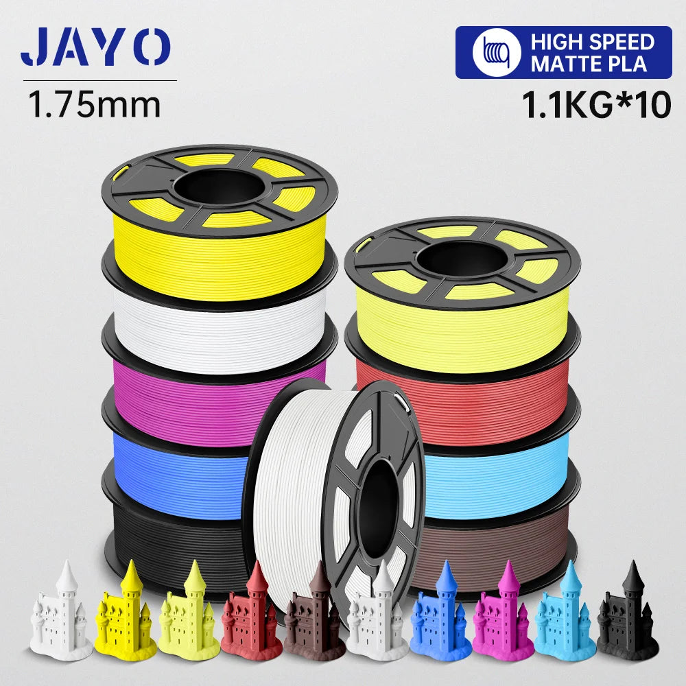 JAYO 3D PETG / HS Matte PETG / HS PLA matte  Printer Filament 1.75mm 3D Printer Filament 1.1KG/Roll Neatly Wound PLA for 3D