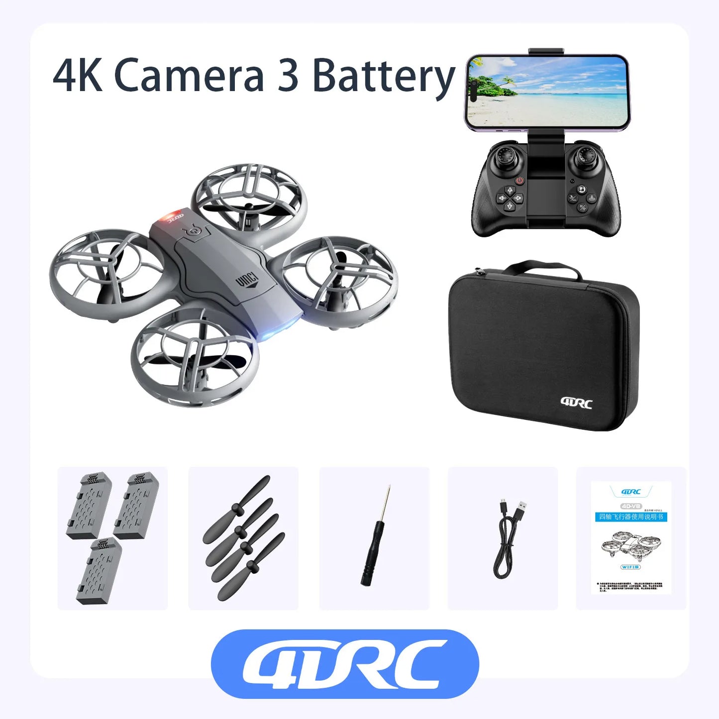 V8 New Mini Drone 4K 1080P Drone