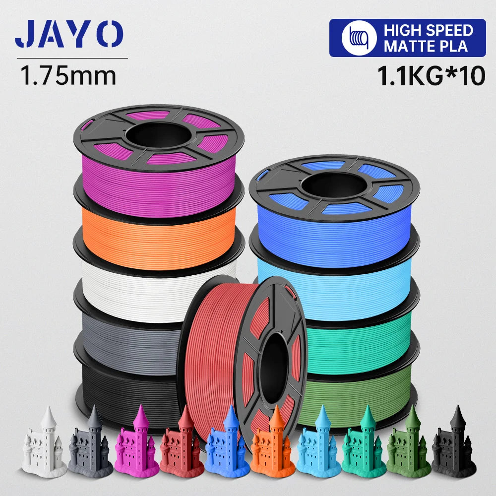 JAYO 3D PETG / HS Matte PETG / HS PLA matte  Printer Filament 1.75mm 3D Printer Filament 1.1KG/Roll Neatly Wound PLA for 3D