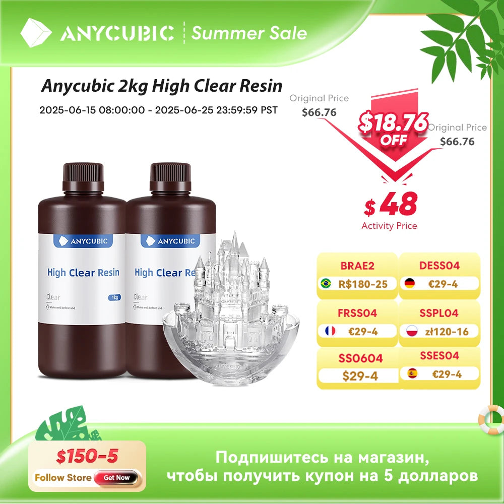 Anycubic High Clear Resin For LCD 3D Printer