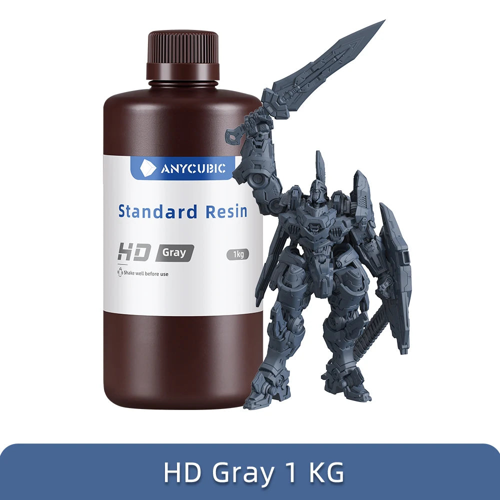 ANYCUBIC Newest HD Gray Resin 405nm UV Resin For Photon 3D Printer High Precision UV Photopolymer Resin