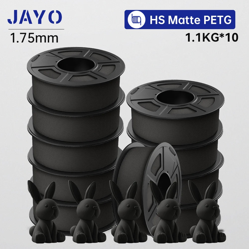 JAYO 3D PETG / HS Matte PETG / HS PLA matte  Printer Filament 1.75mm 3D Printer Filament 1.1KG/Roll Neatly Wound PLA for 3D